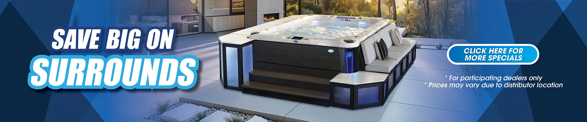 Calspas hot tub being used in a family setting - Meridian