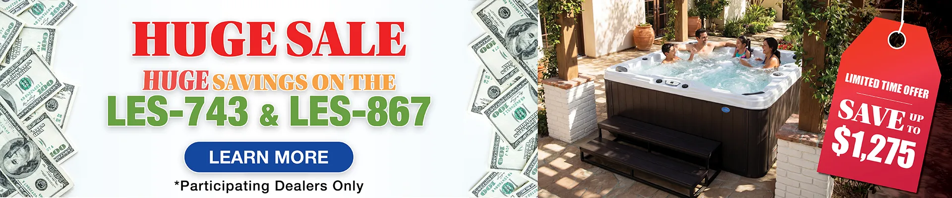 Calspas hot tub being used in a family setting - Meridian